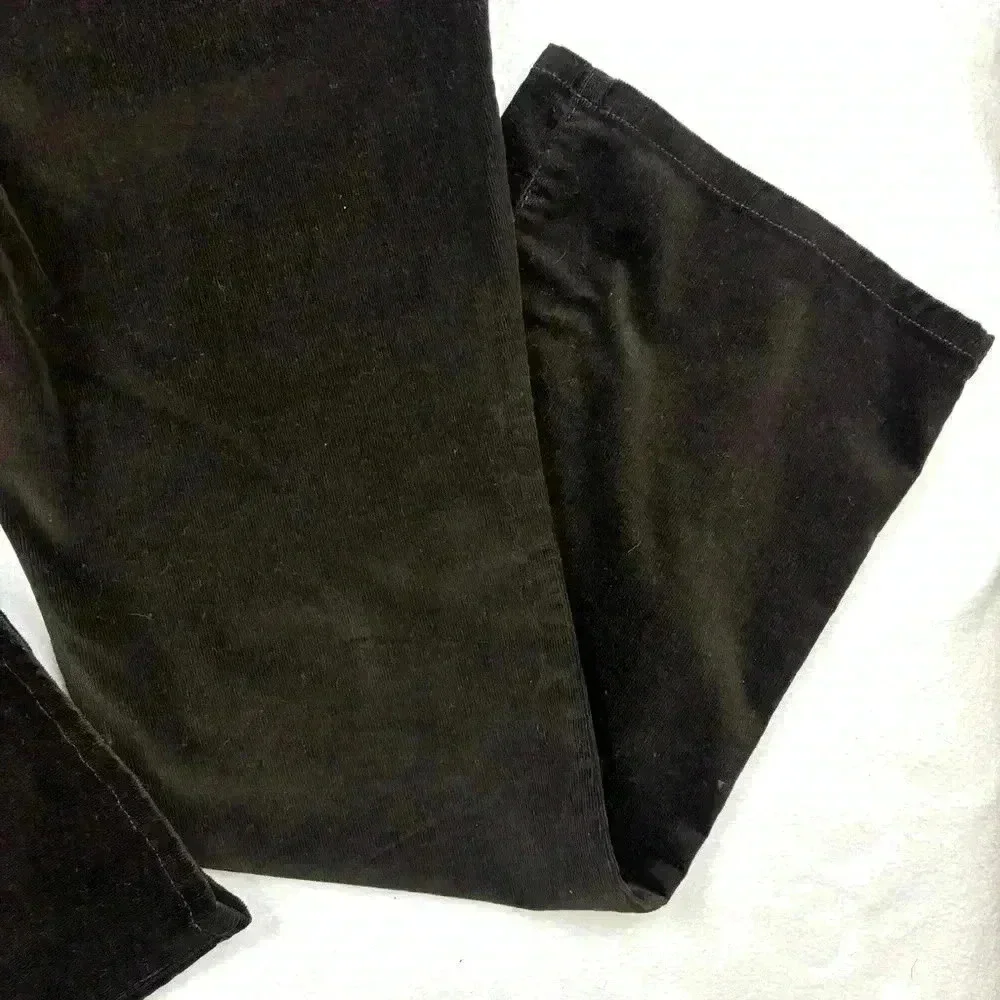 NYDJ Dark Brown “80’s” Corduroy Midrise Stretch Straight Leg Pants Size 10P - Picture 9 of 14